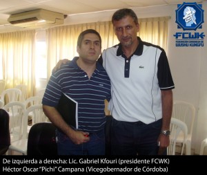 El presidente de la FCWK junto al Vicegobernador